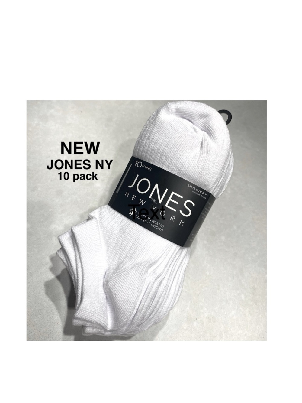 New Jones New York Womens 10 Pairs Low Cut Socks - White⭐️⭐️⭐️⭐️